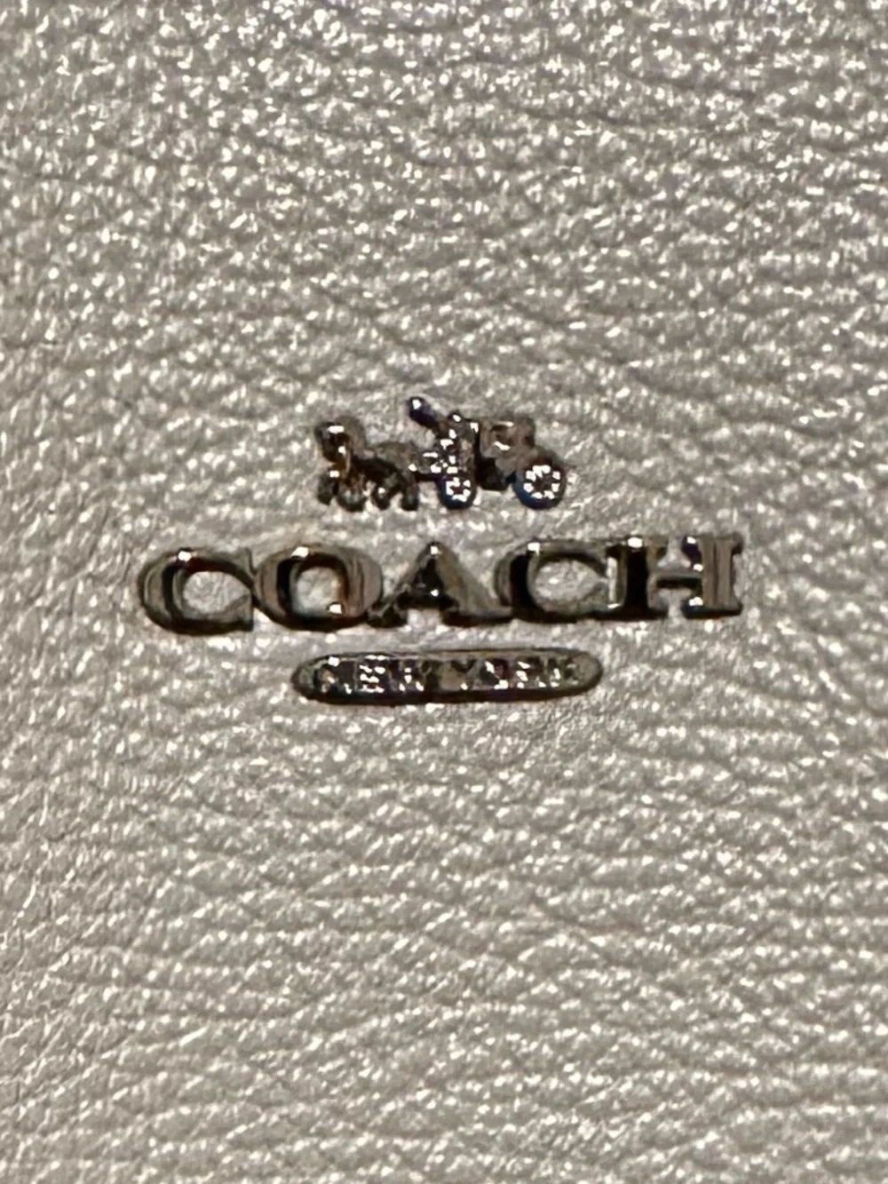 Coach Gray Pebbled Leather Tote - Picture 4 of 7